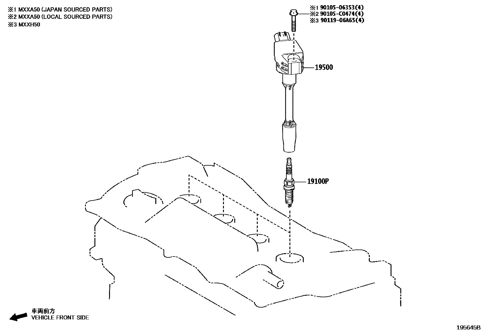 Toyota Avalon-China 2021 — Ignition Coil & Spark Plug / Glow Plug