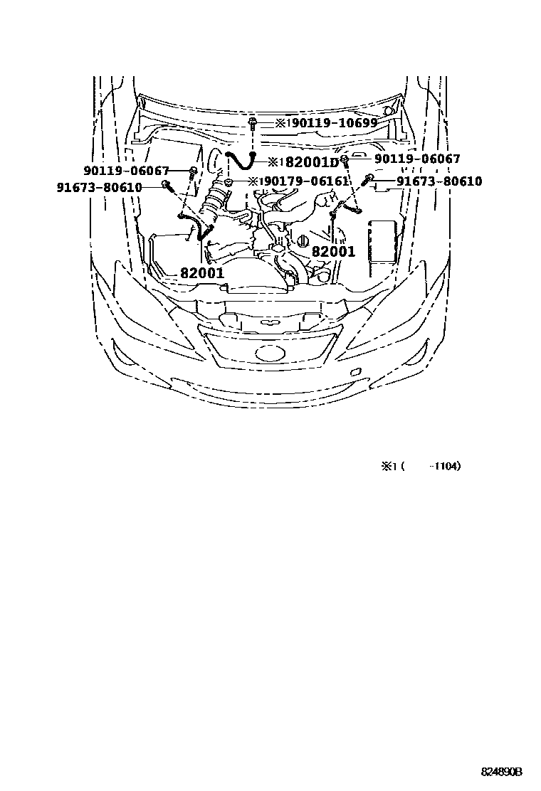 Lexus IS250-300 2010 — Wiring & Clamp