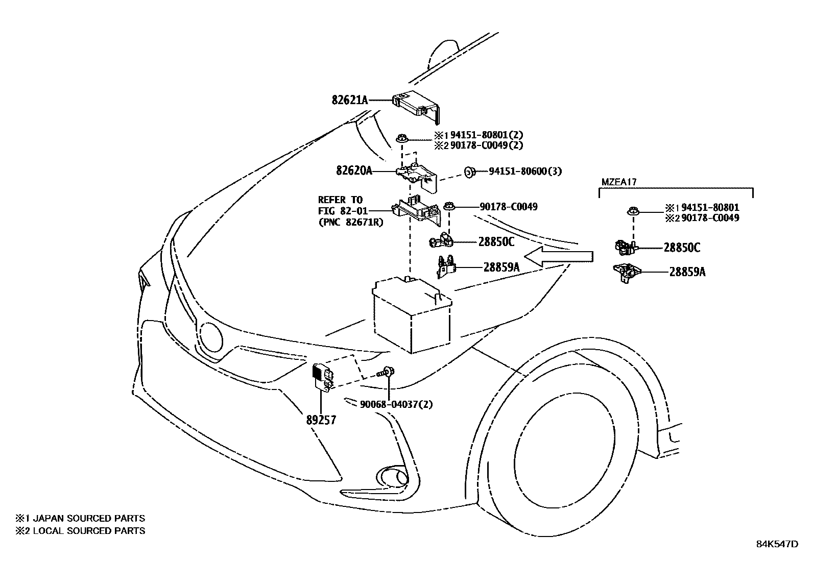 Toyota Corolla 2025 — Switch & Relay & Computer