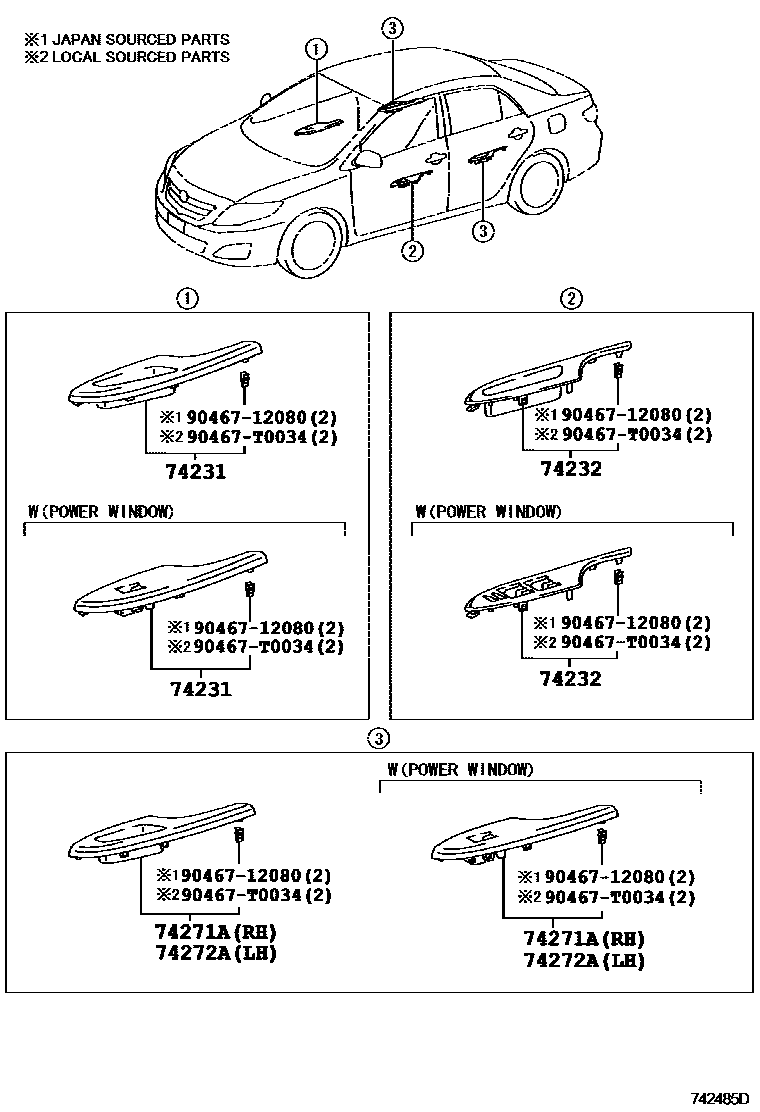 Toyota Corolla-Altis 2012 — Armrest & Visor