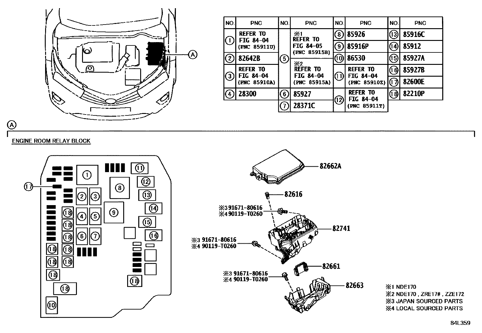Toyota Corolla-Altis 2015 — Switch & Relay & Computer