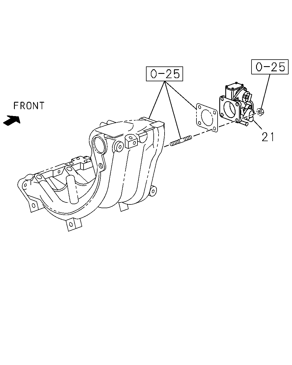 Isuzu TFR/TFS Middle East 2006 — Engine Control Valve And Lever — C24SE