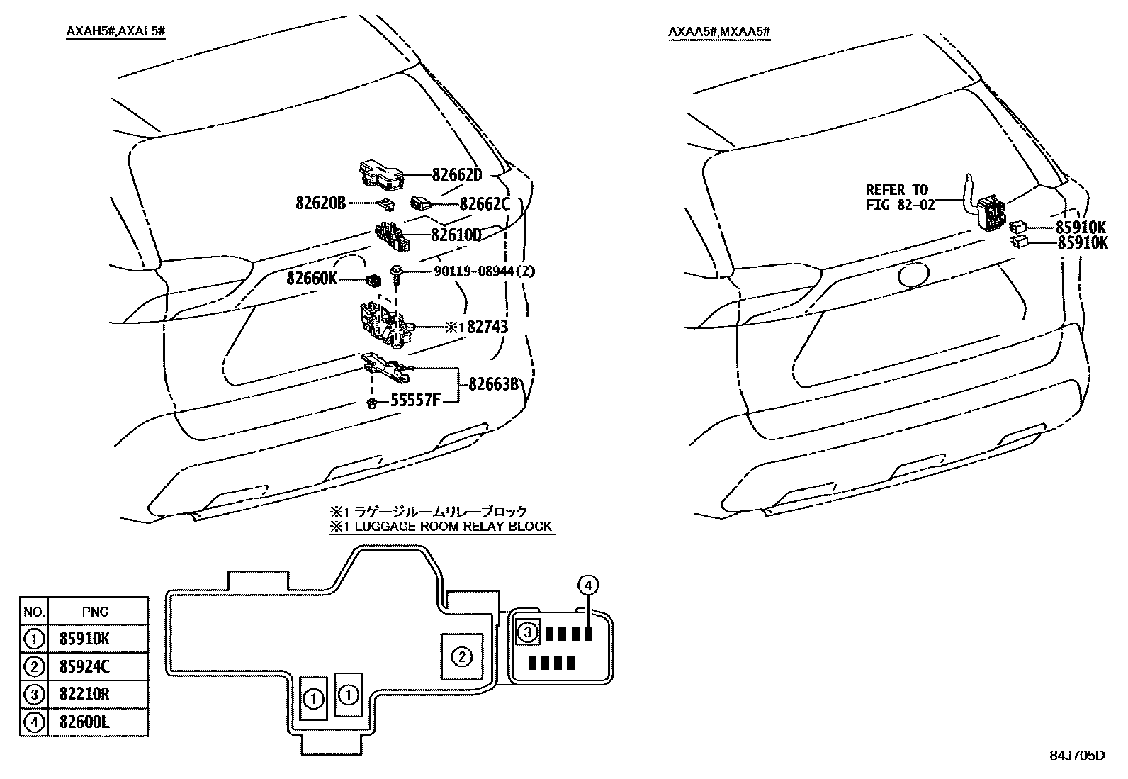 Toyota RAV4-JPP 2020 — Switch & Relay & Computer