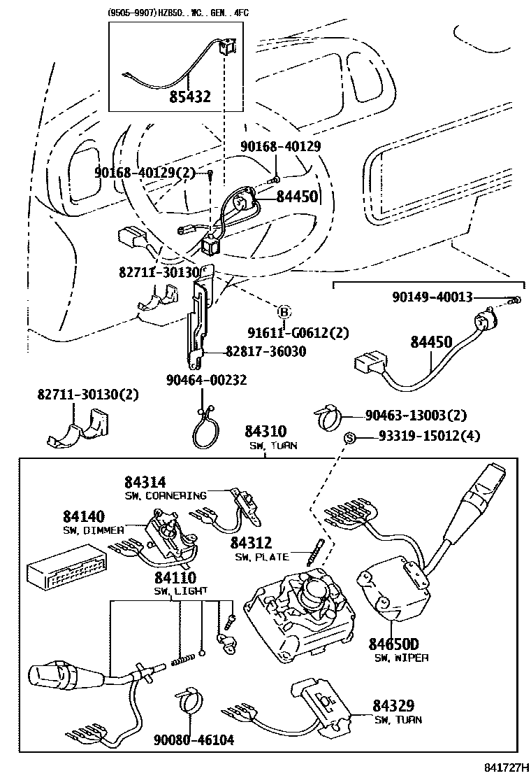 Toyota Coaster 1998 — Switch & Relay & Computer