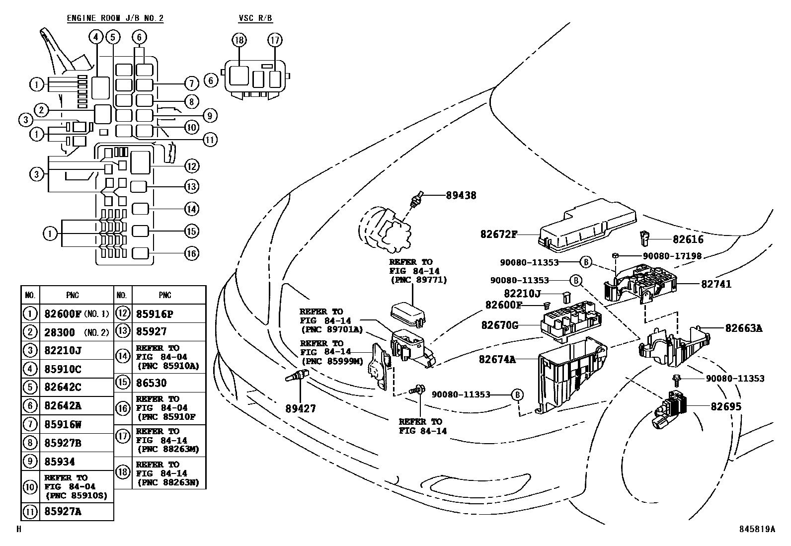 Toyota CAMRY-NAP 2004 — Switch & Relay & Computer