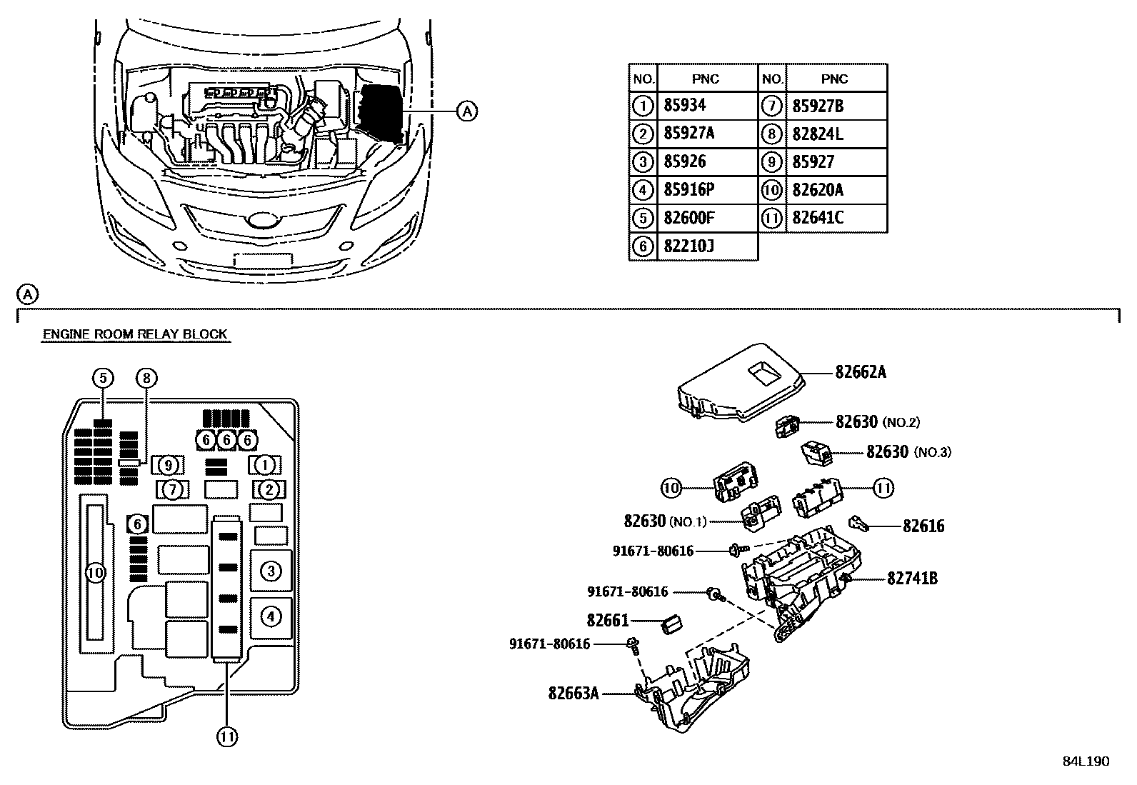 Toyota Corolla-Altis 2012 — Switch & Relay & Computer