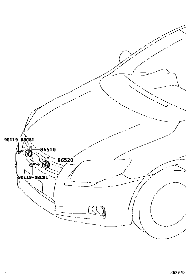 Toyota COROLLA-SED-WG 2007 — Horn