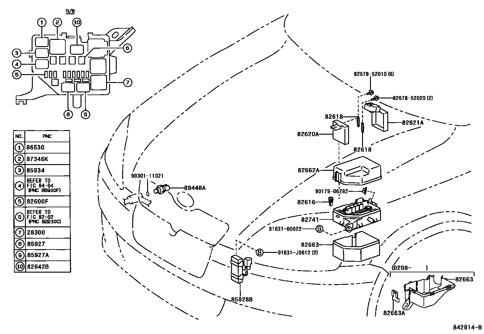 Toyota Echo 2001 — Switch & Relay & Computer