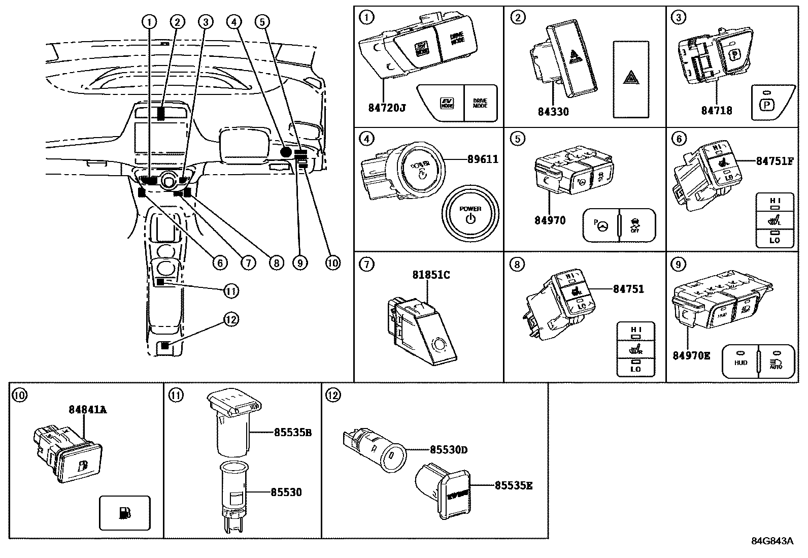 Toyota Prius 2018 — Switch & Relay & Computer