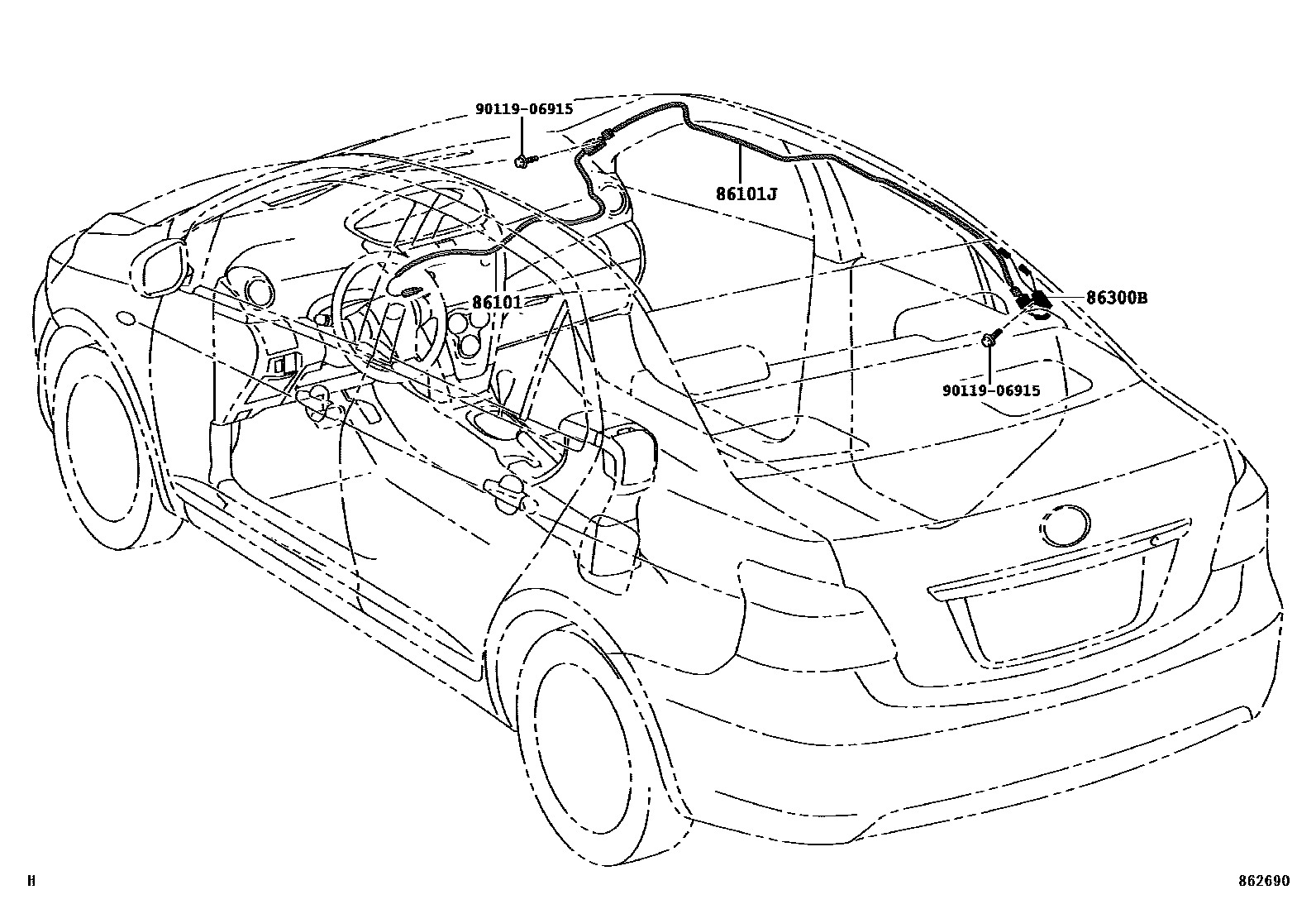 Toyota Yaris 2011 — Antenna