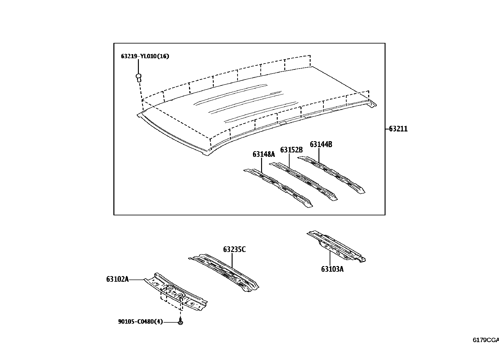 Toyota BZ3X 2025 — Roof Panel & Back Panel