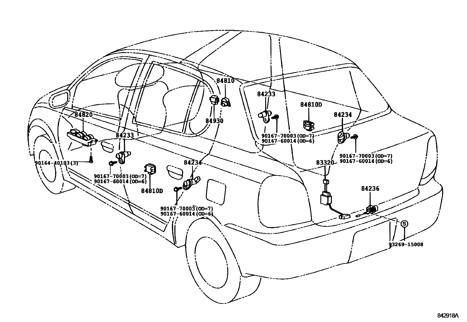 Toyota Echo 2001 — Switch & Relay & Computer