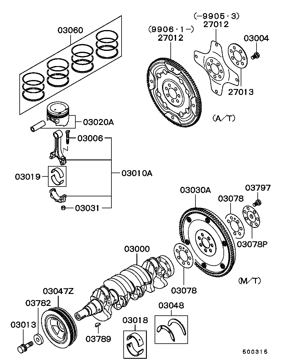 Mitsubishi Mirage-Mmna 2000 — Piston & Crankshaft / All