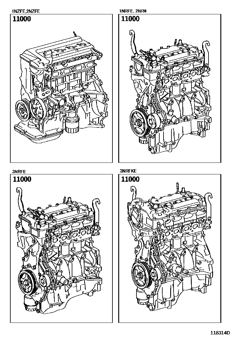 Toyota Yaris-Vios-Limo 2019 — Partial Engine Assembly