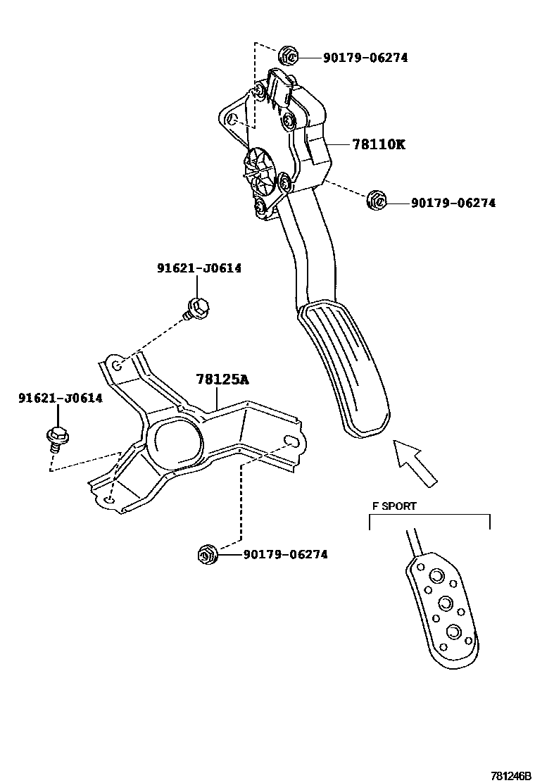 Lexus RX350-450H 2009 — Accelerator Link
