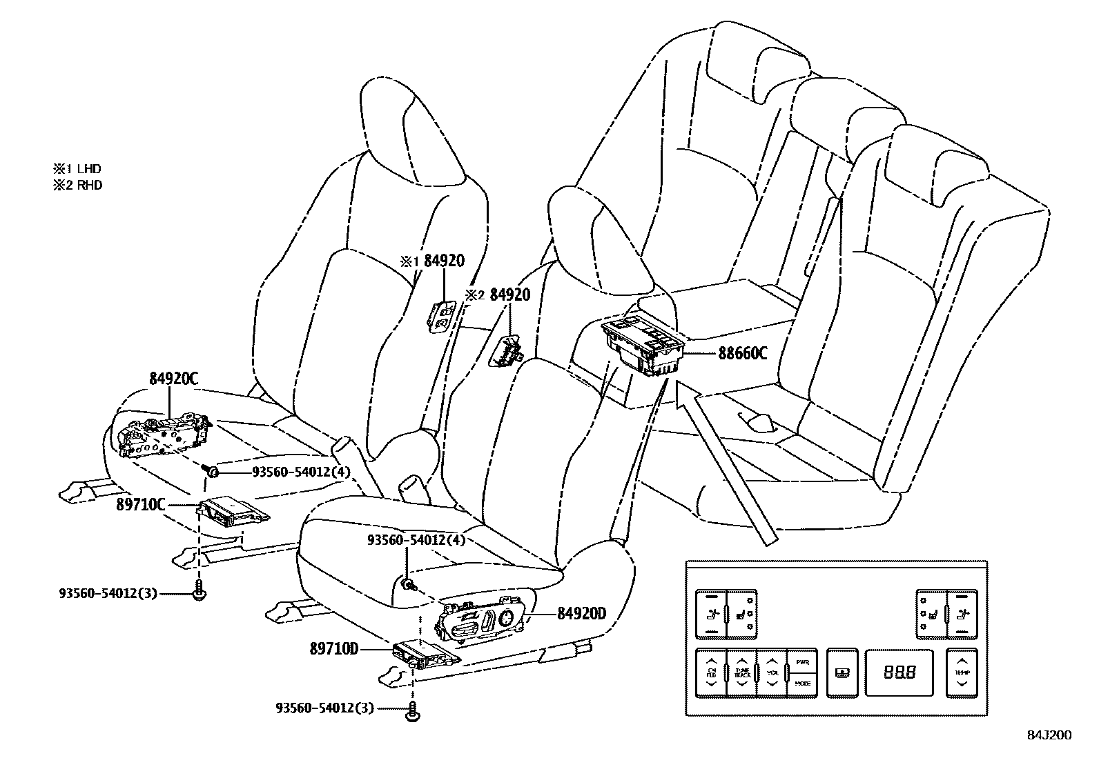 Lexus ES350-300H-2 2021 — Switch & Relay & Computer
