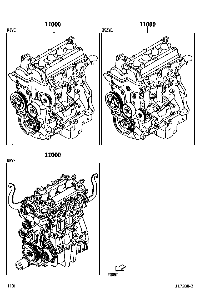 Toyota Avanza 2011 — Partial Engine Assembly