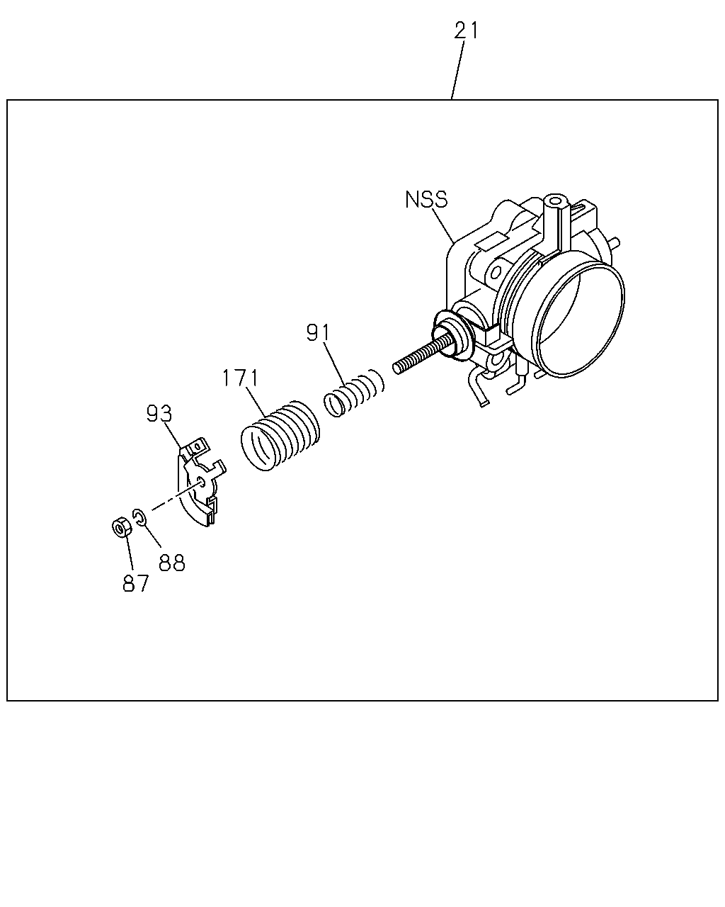 Isuzu TFR/TFS-LHD 1993 — Engine Control Valve And Lever