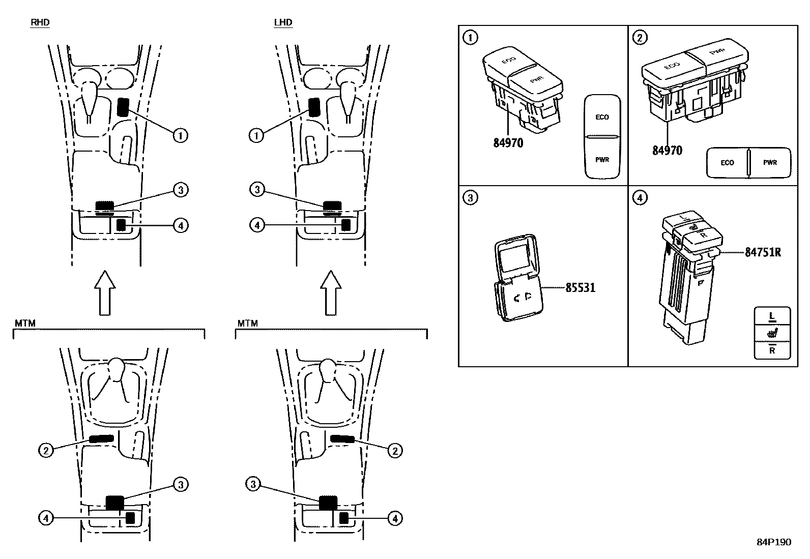 Toyota HILUX-DOUBLE-CAB 2023 — Switch & Relay & Computer