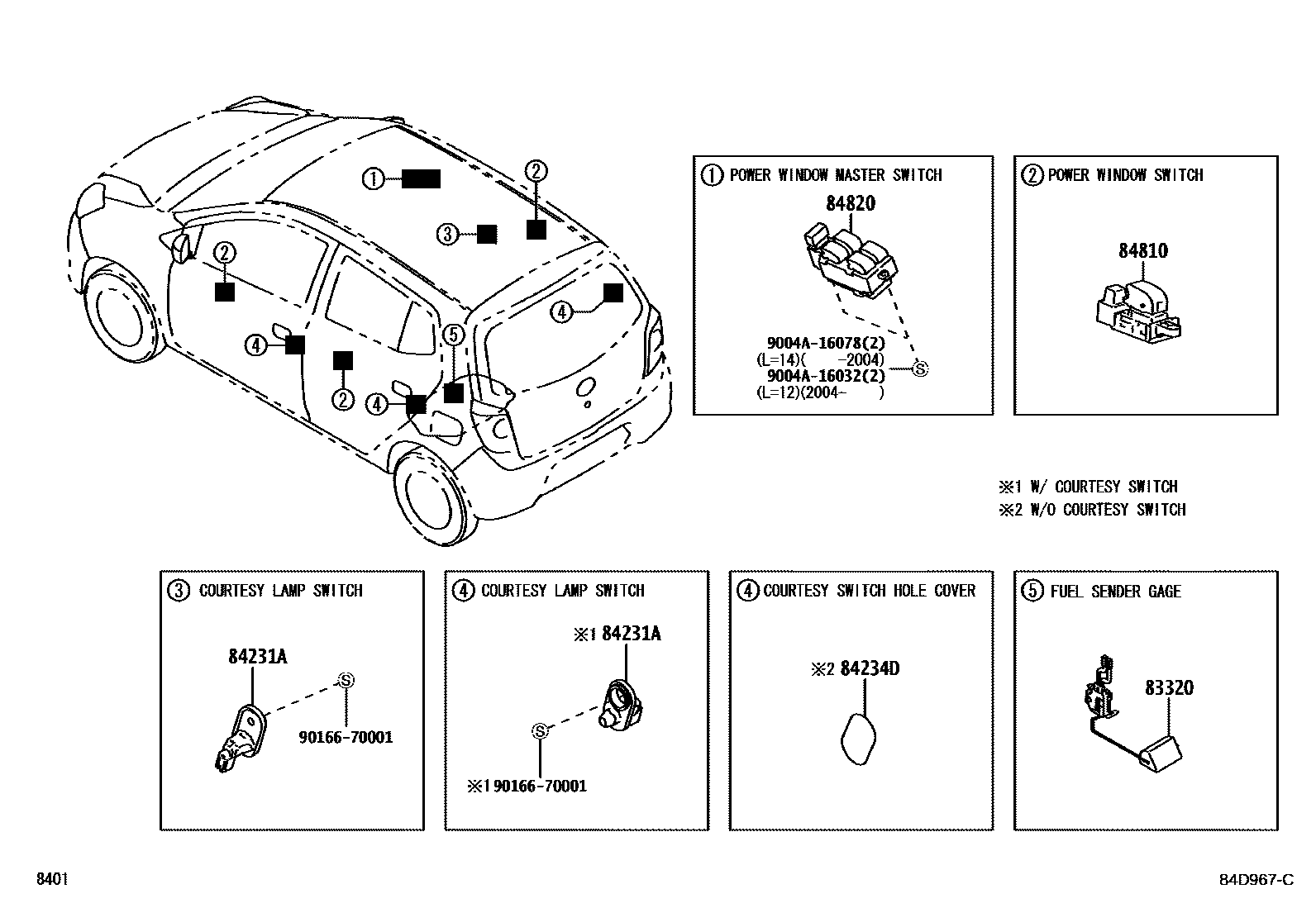 Toyota Agya-Wigo 2014 — Switch & Relay & Computer