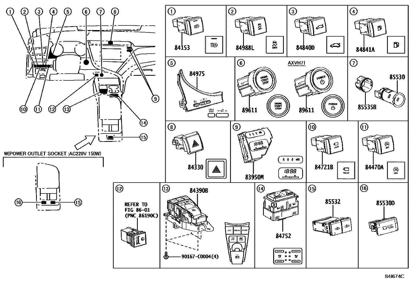 Toyota Camry-Hybrid-China 2023 — Switch & Relay & Computer