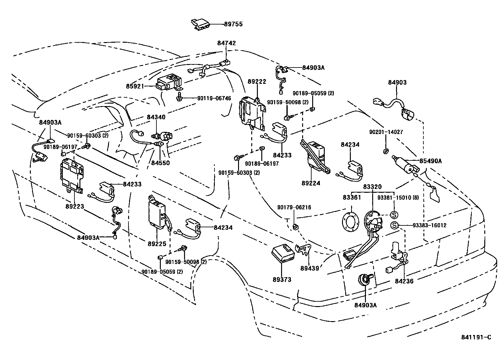 Lexus LS400 1996 — Switch & Relay & Computer