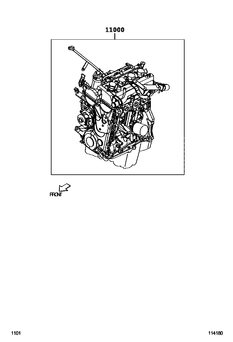 Toyota Rush 2017 — Partial Engine Assembly