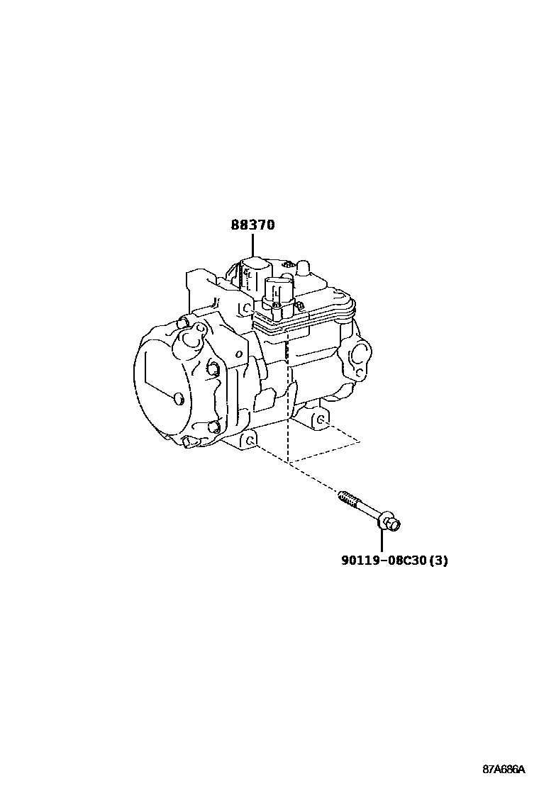 Lexus RX350-450H 2009 — Heating & Air Conditioning - Compressor