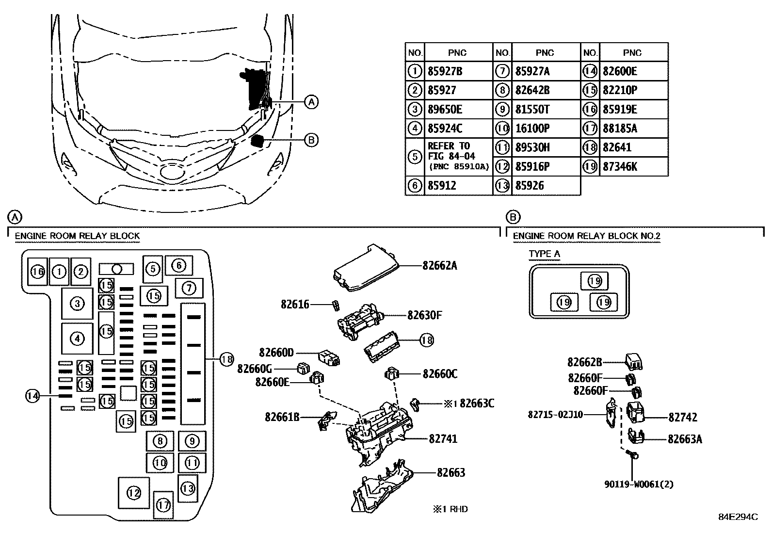Toyota AURIS-HYBRID-UKP 2014 — Switch & Relay & Computer