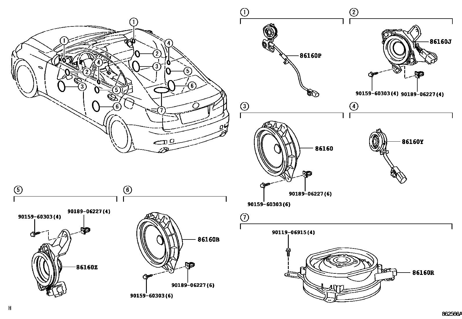 Lexus IS250-300 2010 — Speaker