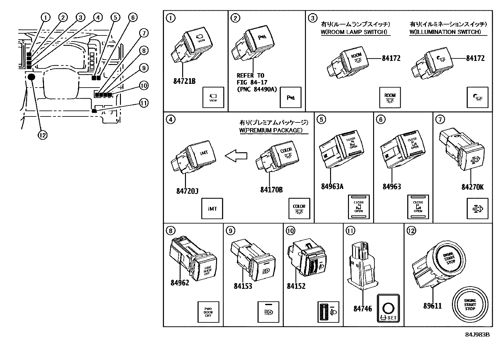 Toyota Grnva-Hiace-Mjsty 2019 — Switch & Relay & Computer
