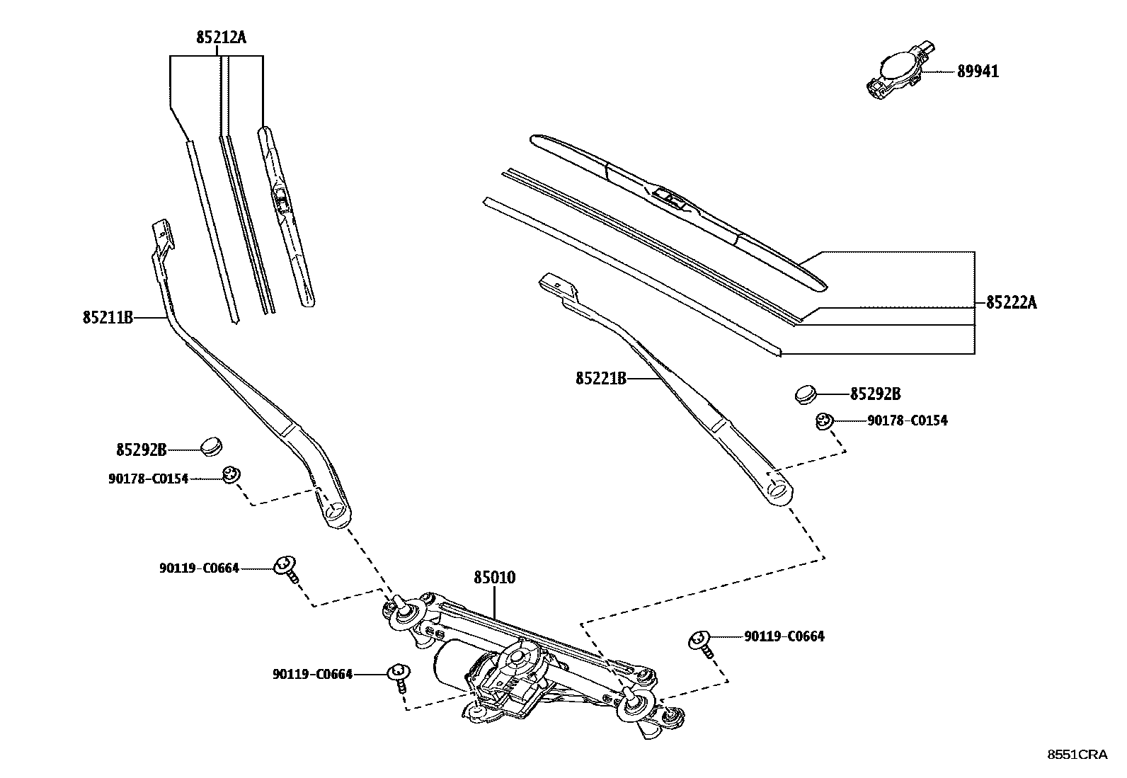 Toyota BZ3X 2025 — Windshield Wiper