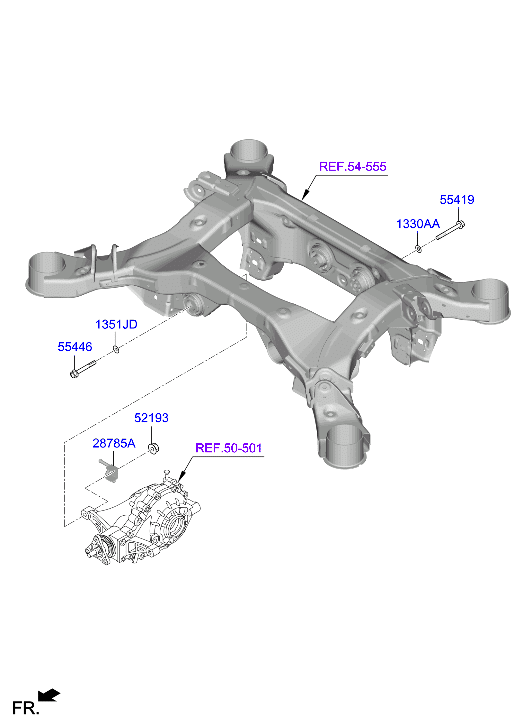 Genesis GV80 20 2020 — Engine & Transaxle Mounting [3000 CC - I6]