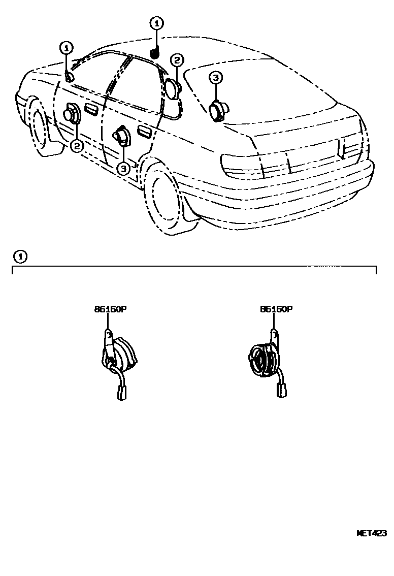 Toyota CARINA-E-UKP 1997 — Speaker
