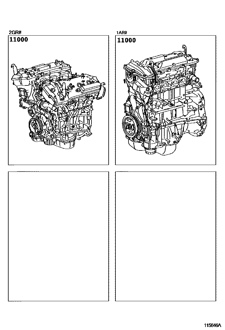 Lexus RX270-350-450H 2013 — Partial Engine Assembly