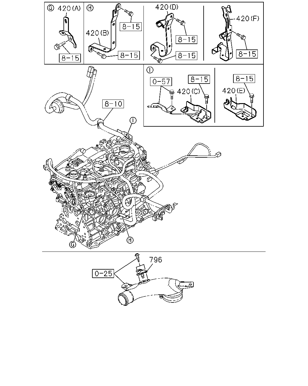 Isuzu TFR/TFS LHD 2015 — Engine Electrical Control Parts — Eng Harness Bracket And Sensor