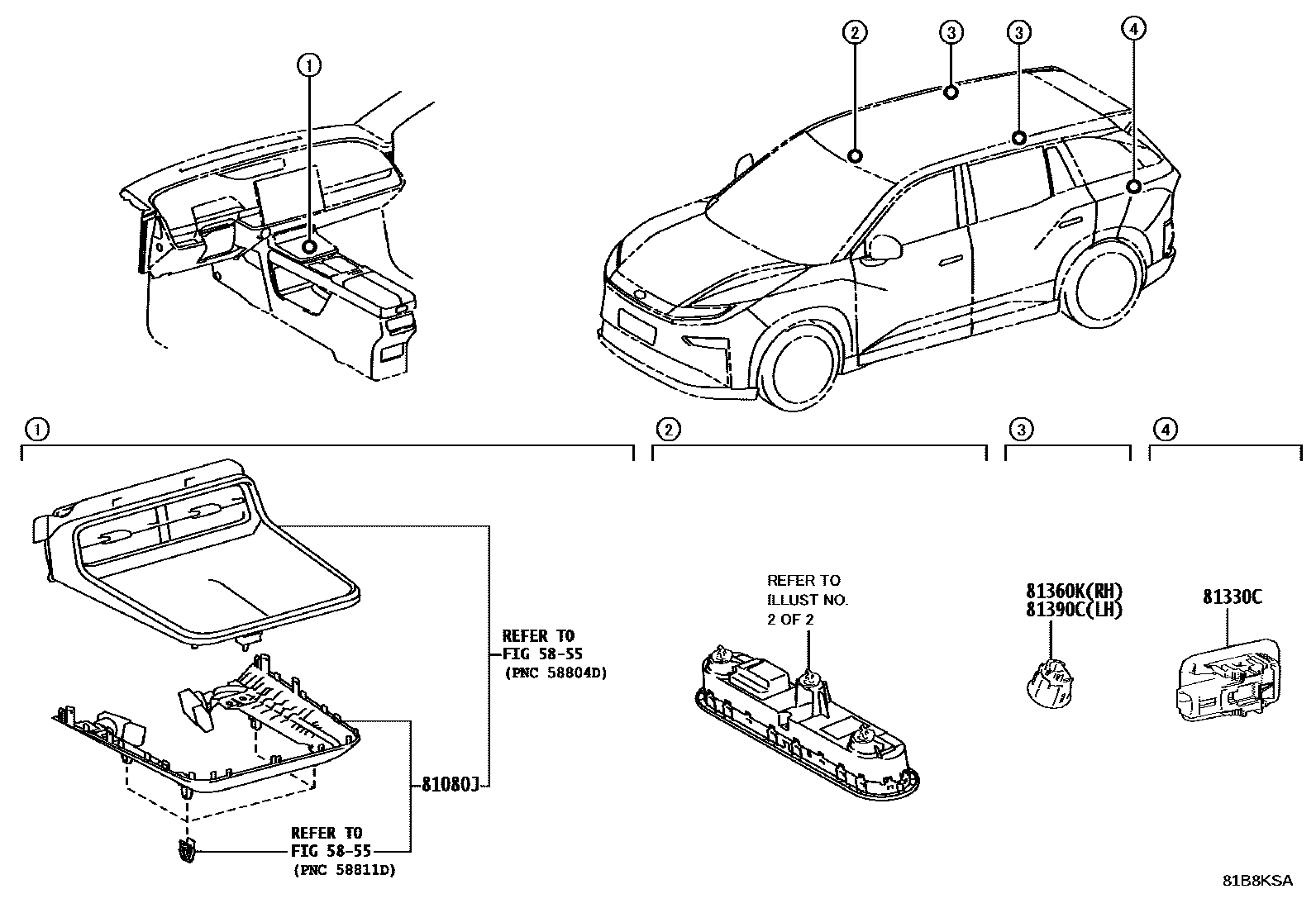 Toyota BZ3X 2025 — Interior Lamp