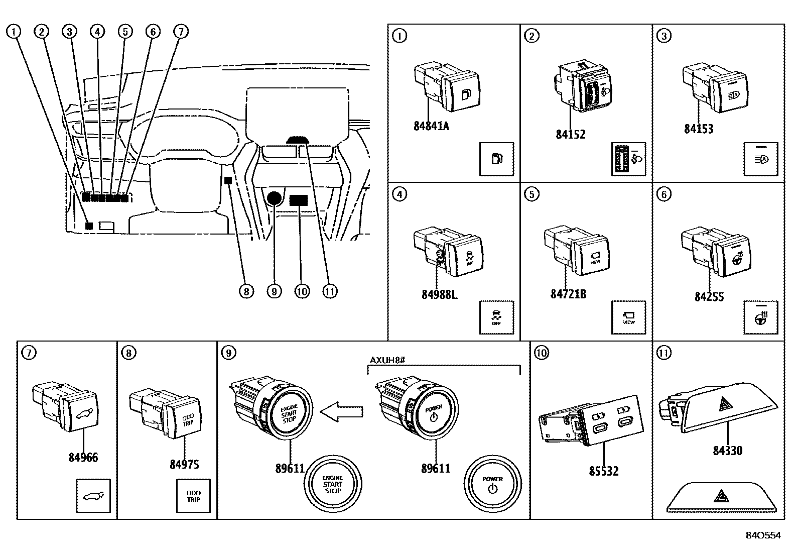 Toyota Venza 2023 — Switch & Relay & Computer