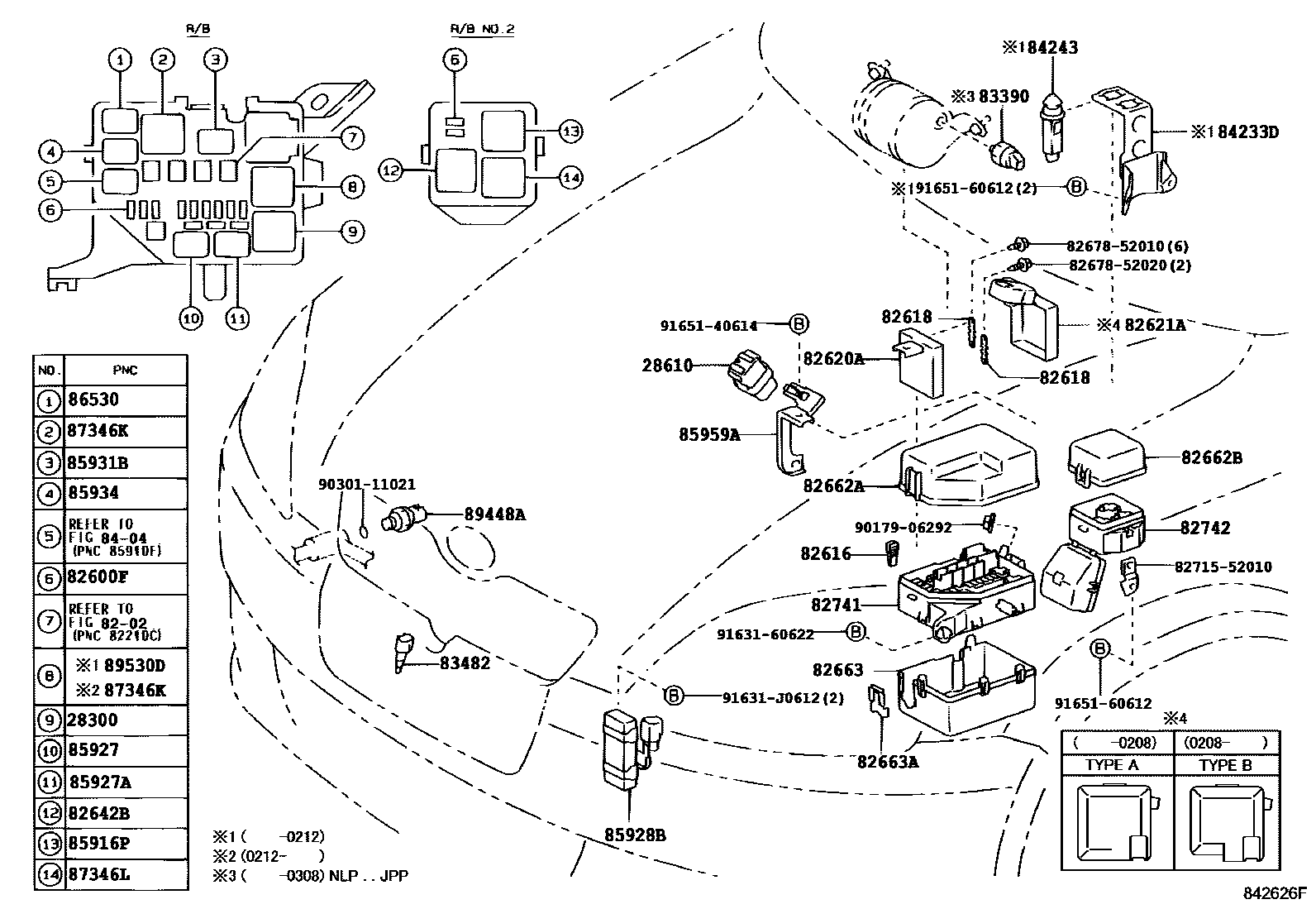 Toyota YARIS-JPP 2001 — Switch & Relay & Computer