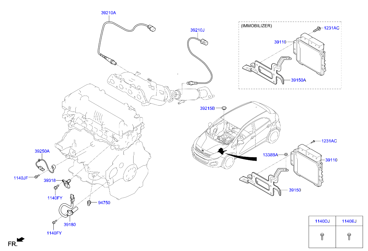 Kia Rio 12 2012 — Electronic Control [1400 CC - Gamma]
