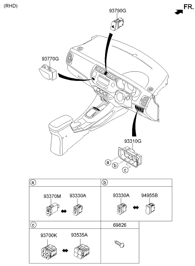 Kia Rio 12 2012 — Switch