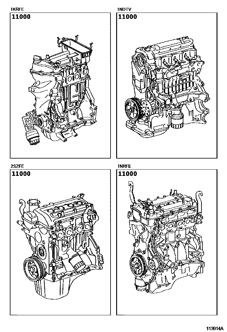Toyota YARIS-FRP 2010 — Partial Engine Assembly
