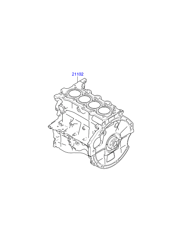 Kia Rio/Stonic 20 2022 — Short Engine Assy [1200 CC - Kappa Pe]