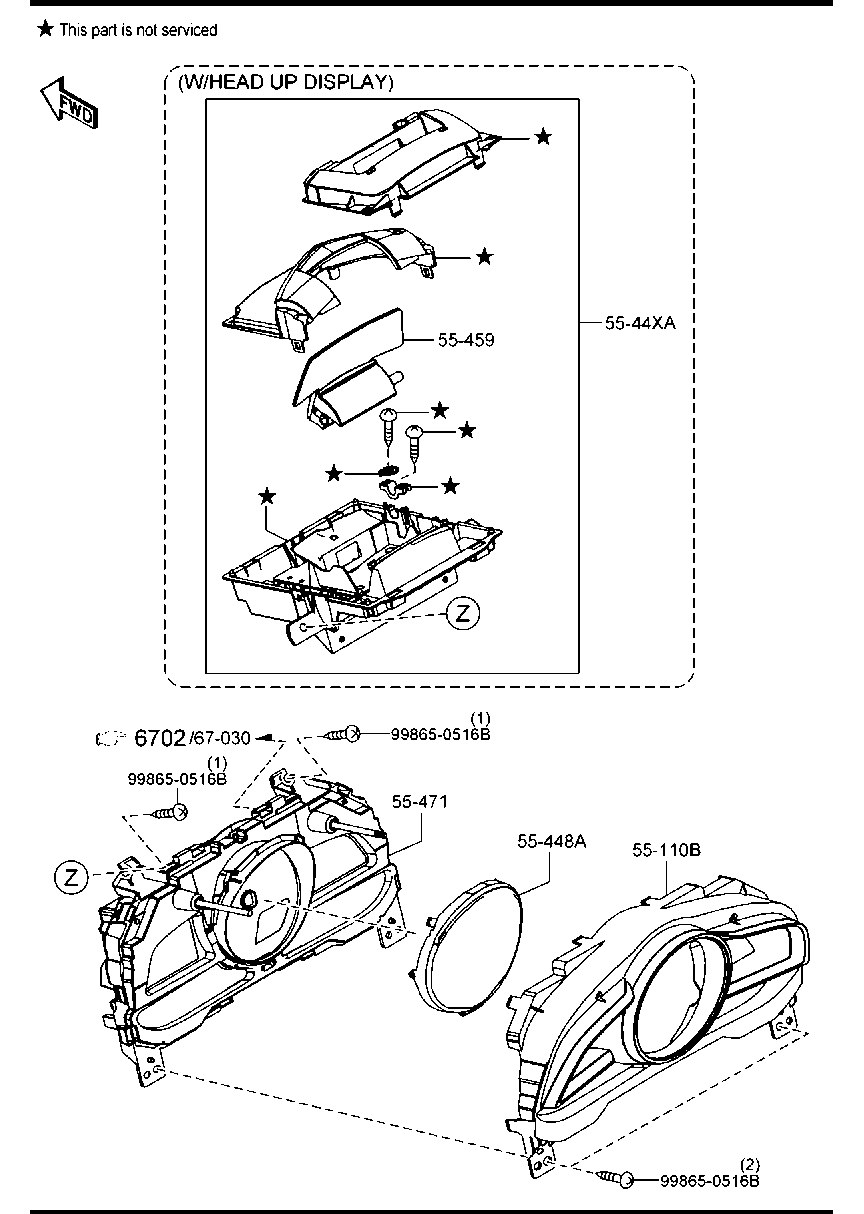 Mazda MAZDA3 2015 — Meter Set & Meter Components