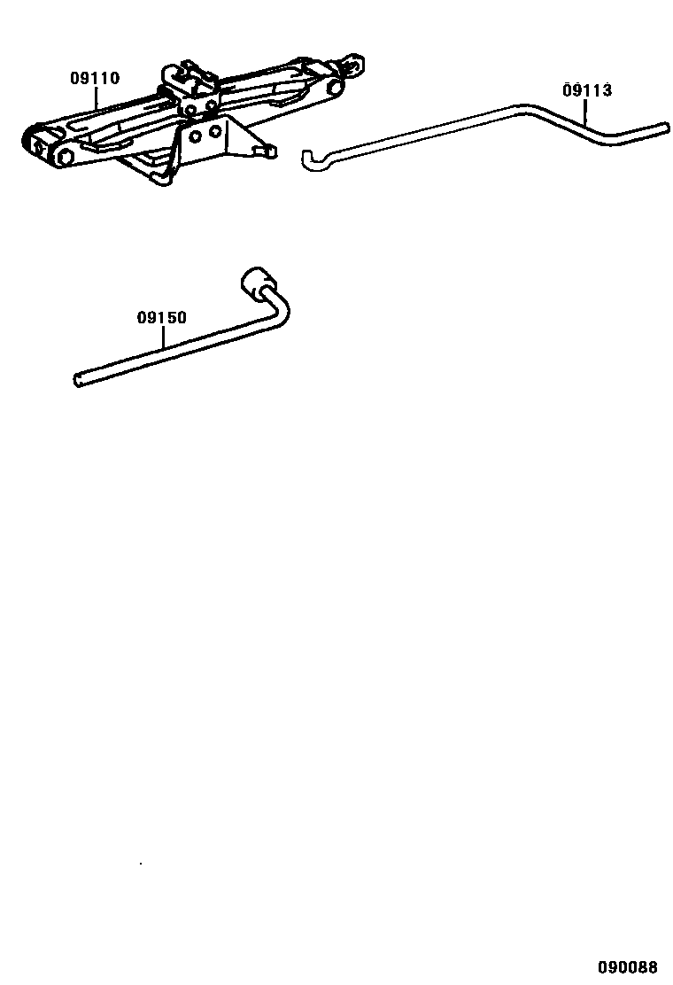 Toyota Echo 2001 — Standard Tool