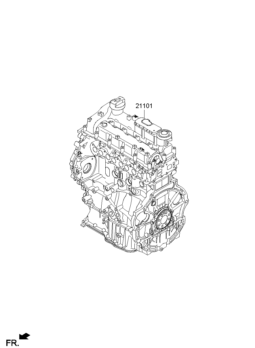 Hyundai 싼타페 12 Dm WAGON-5DR 5P 2000 CC-R DOHC-TCI Diesel-Diesel AUTO-6 Speed 2WD 2012 — 20-201A:Sub Engine[2000 CC - R ]