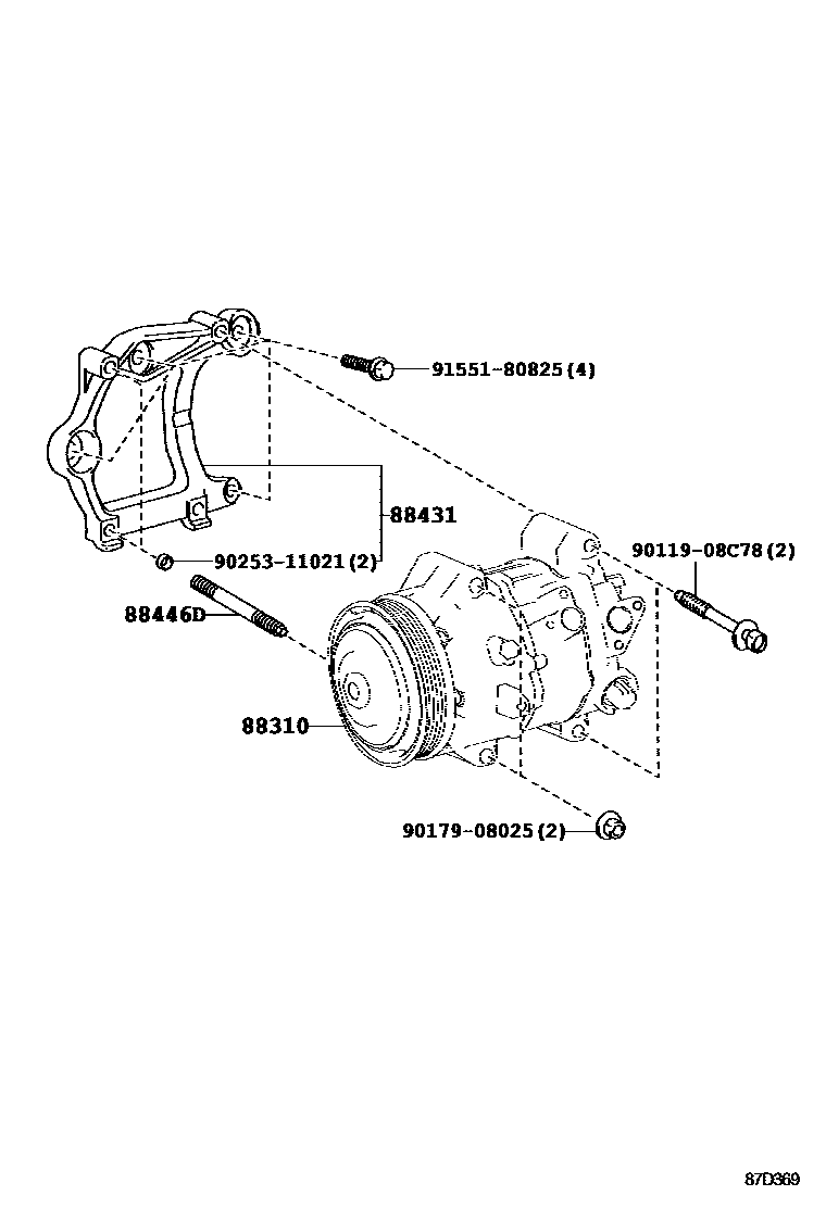 Toyota RAV4 2015 — Heating & Air Conditioning - Compressor