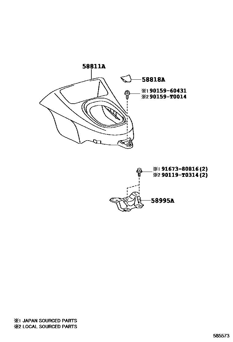 Toyota Hilux 2019 — Console Box & Bracket