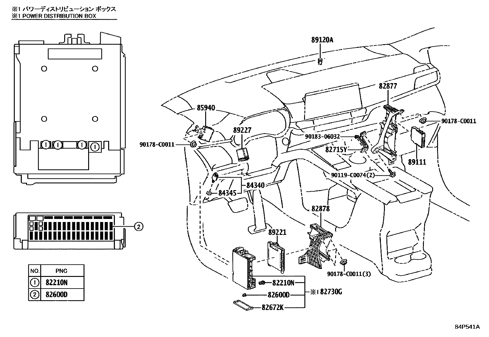 Toyota Granvia-Hybrid 2025 — Switch & Relay & Computer