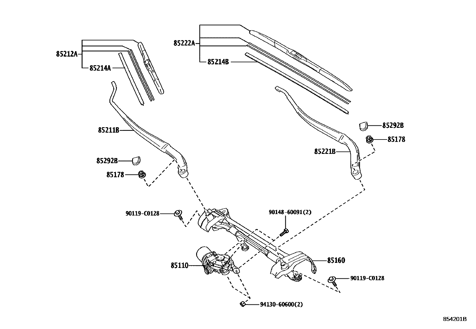 Toyota RAV4-SFTM 2023 — Windshield Wiper